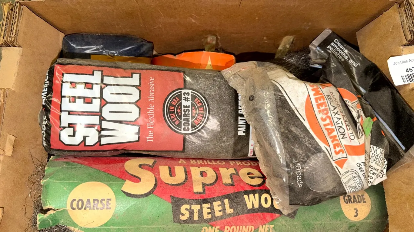 Assorted Steel Wool and Sandpaper