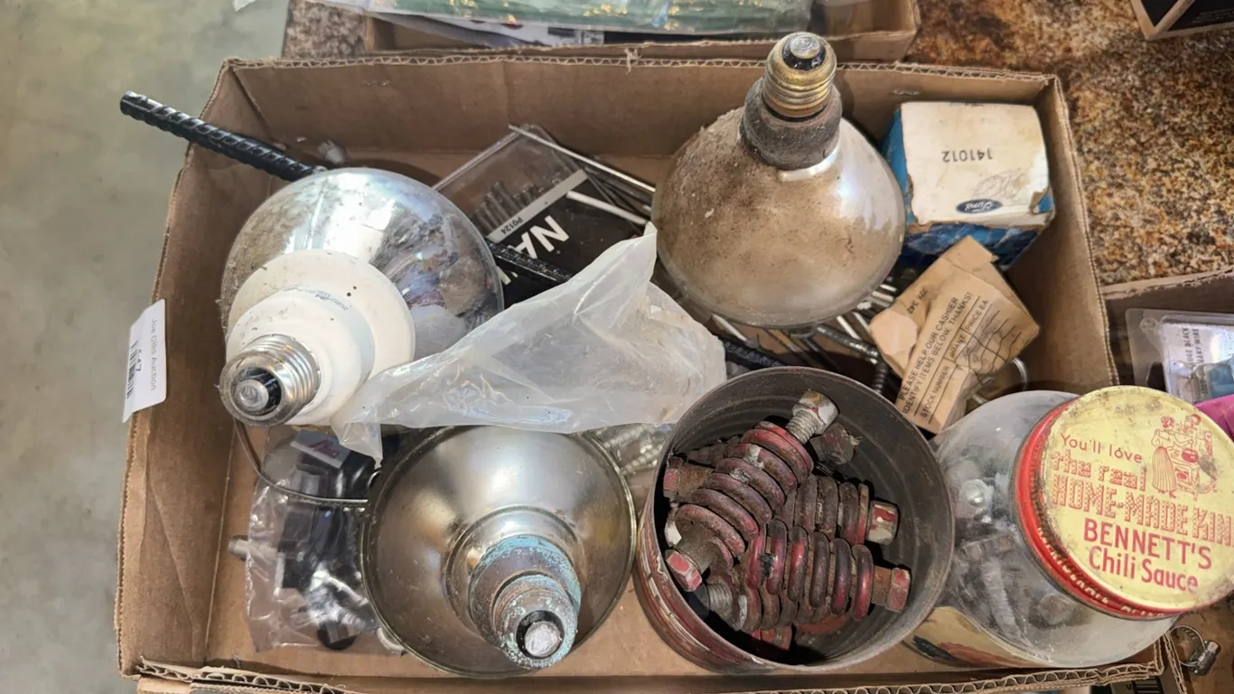 Trailer Hitch Ball and Three Floodlight Bulbs, and More