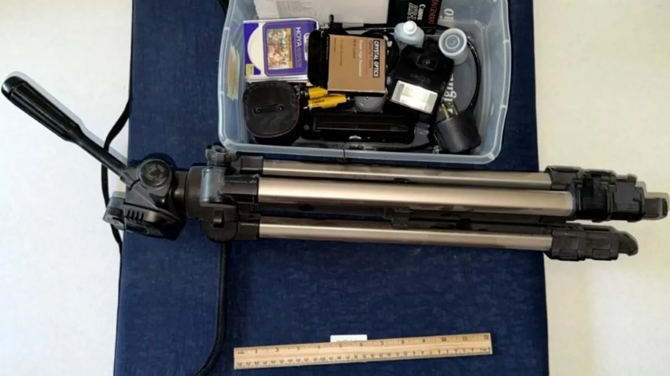 Velbon CX 690 Tripod, eBenk Soft Lighting Studio Case, and Assorted Camera Accessories