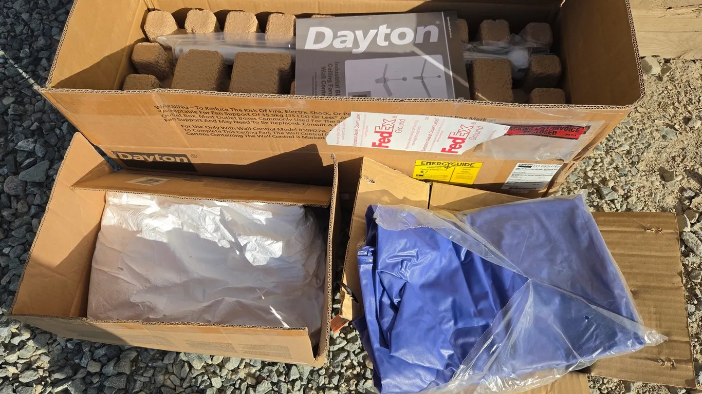Dayton Industrial Ceiling Fan, Protective Clothing