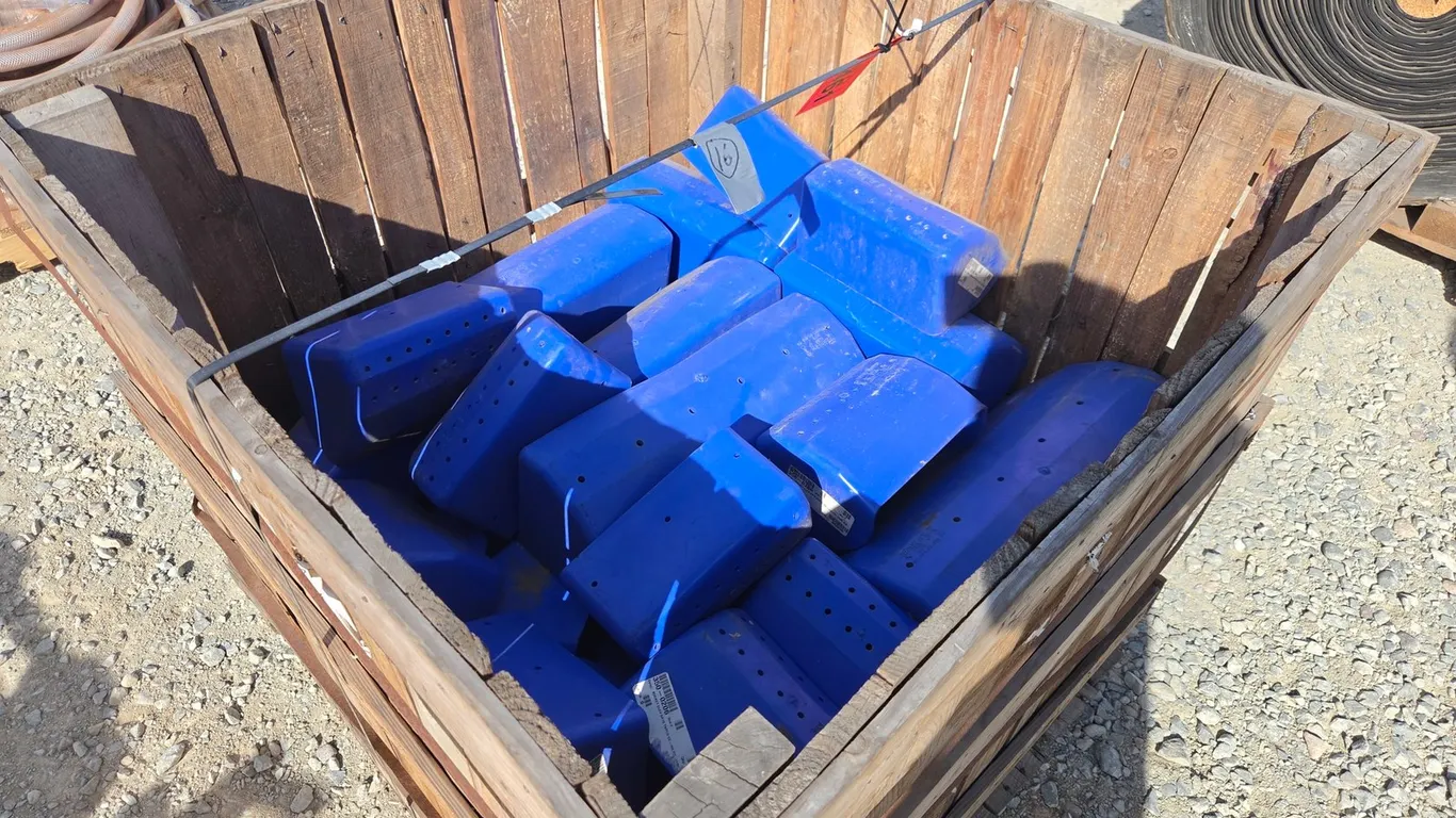 Pallet Of Plastic Elevator Buckets