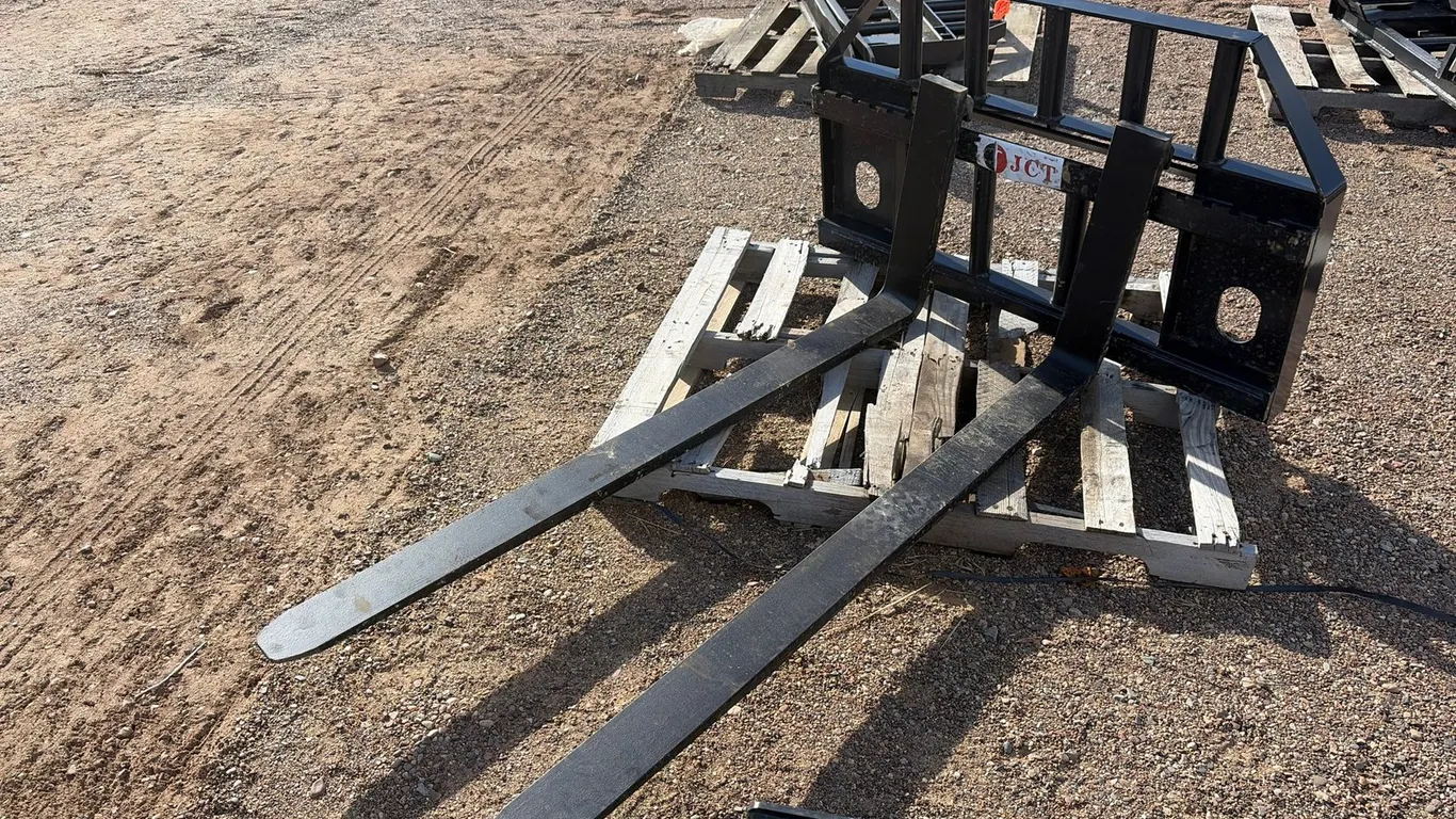 Approx. 60" Unused JCT Skid Steer Pallet Forks