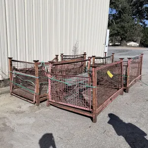 Lot of (4) Steel Storage Baskets