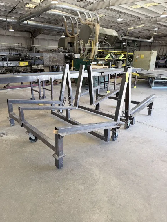 Lot of (2) Rolling Lumber Storage Racks