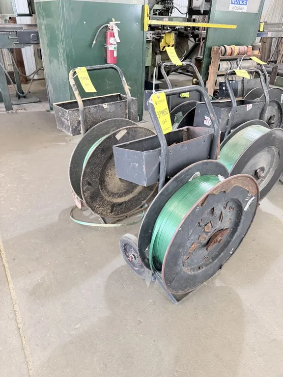 Lot of (2) Heavy Duty Mobile Banding/Strapping Carts