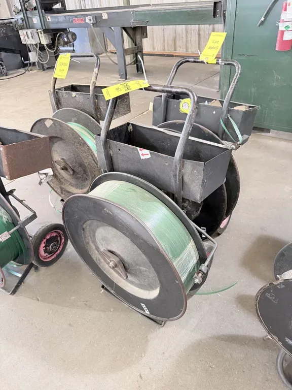 Lot of (2) Heavy Duty Mobile Banding/Strapping Carts