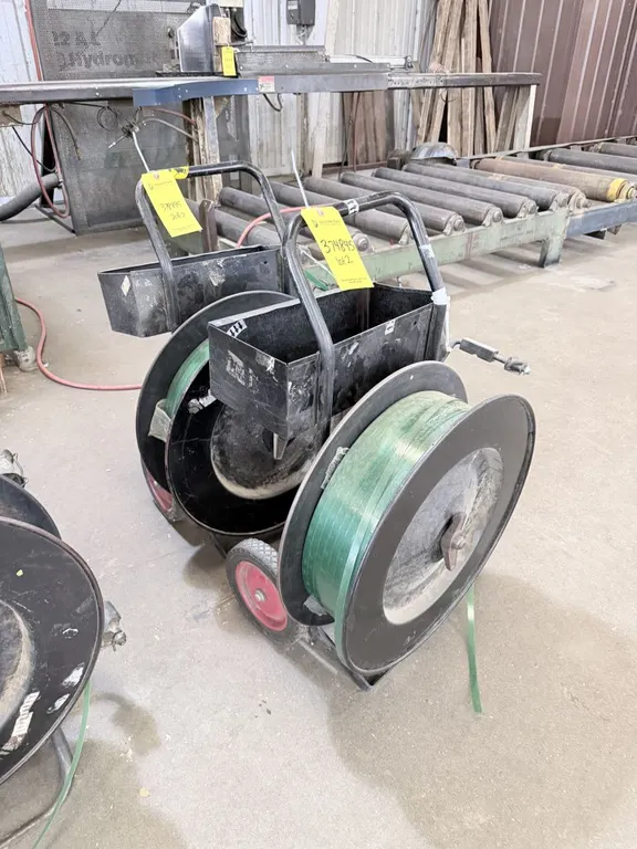 Lot of (2) Heavy Duty Mobile Banding/Strapping Carts