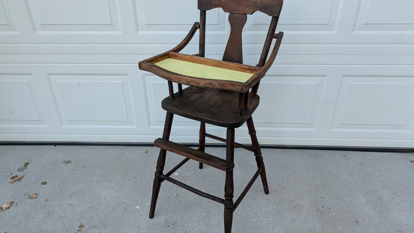 Antique Wooden High Chair