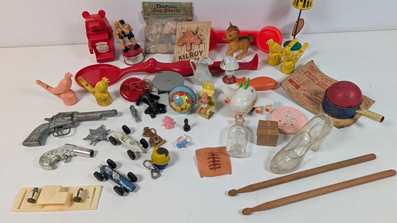 Assorted Vintage Toys and Miniatures Collection