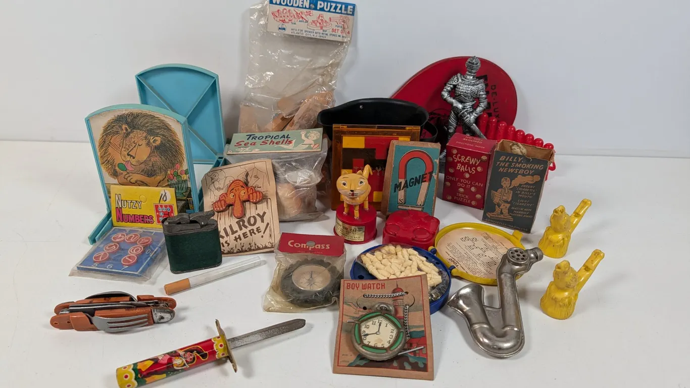Collection of Vintage Novelty Items and Toys