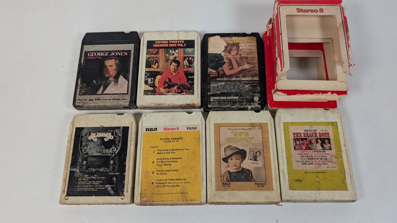 Collection of Seven 8-Track Tapes