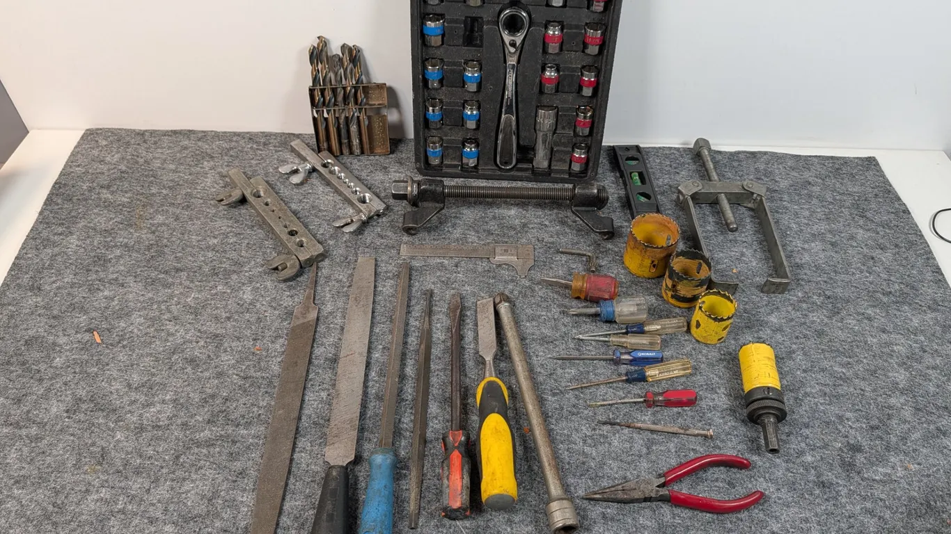 Assorted Hand Tools and Pittsburgh Socket Set