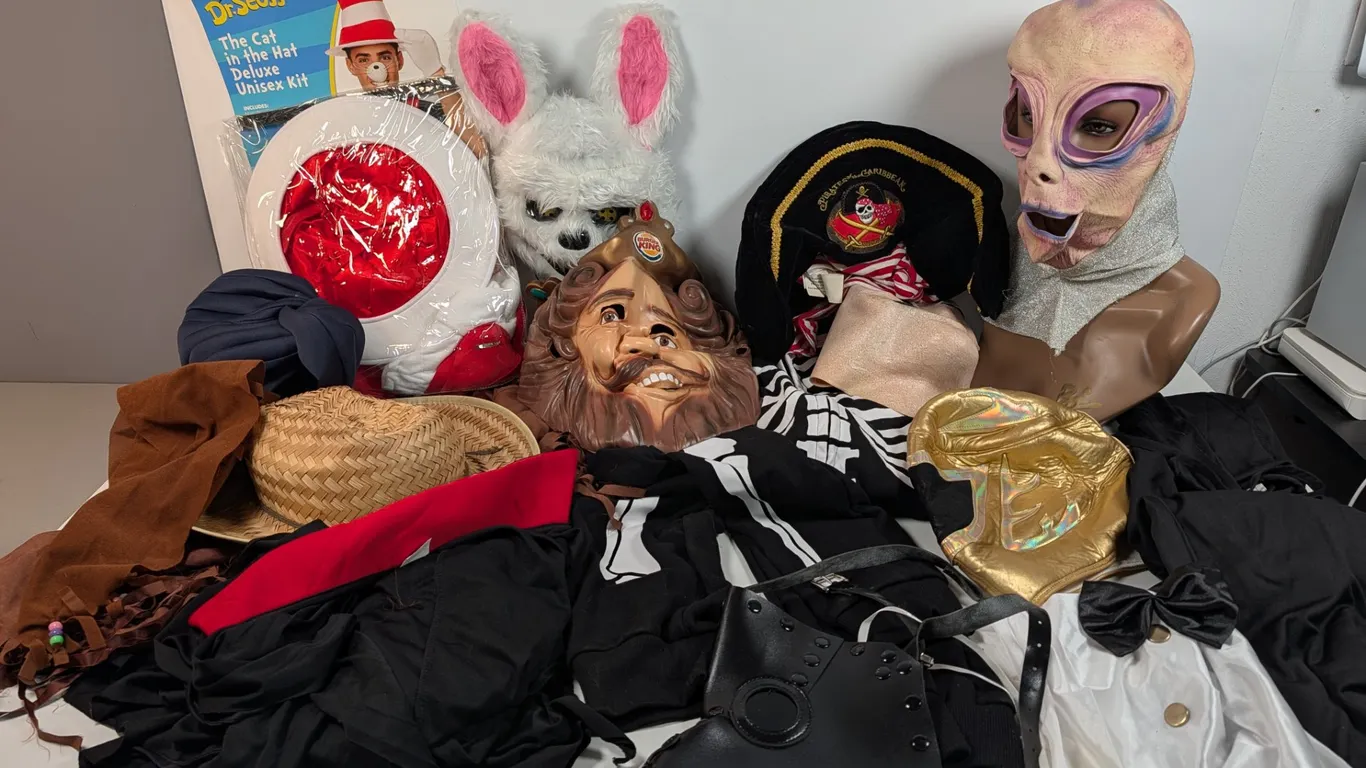 Assorted Costume Masks and Outfits