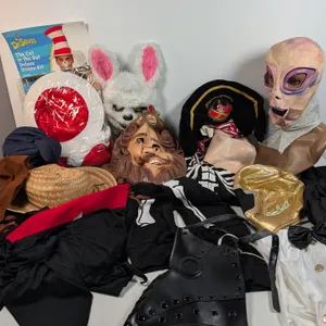 Assorted Costume Masks and Outfits