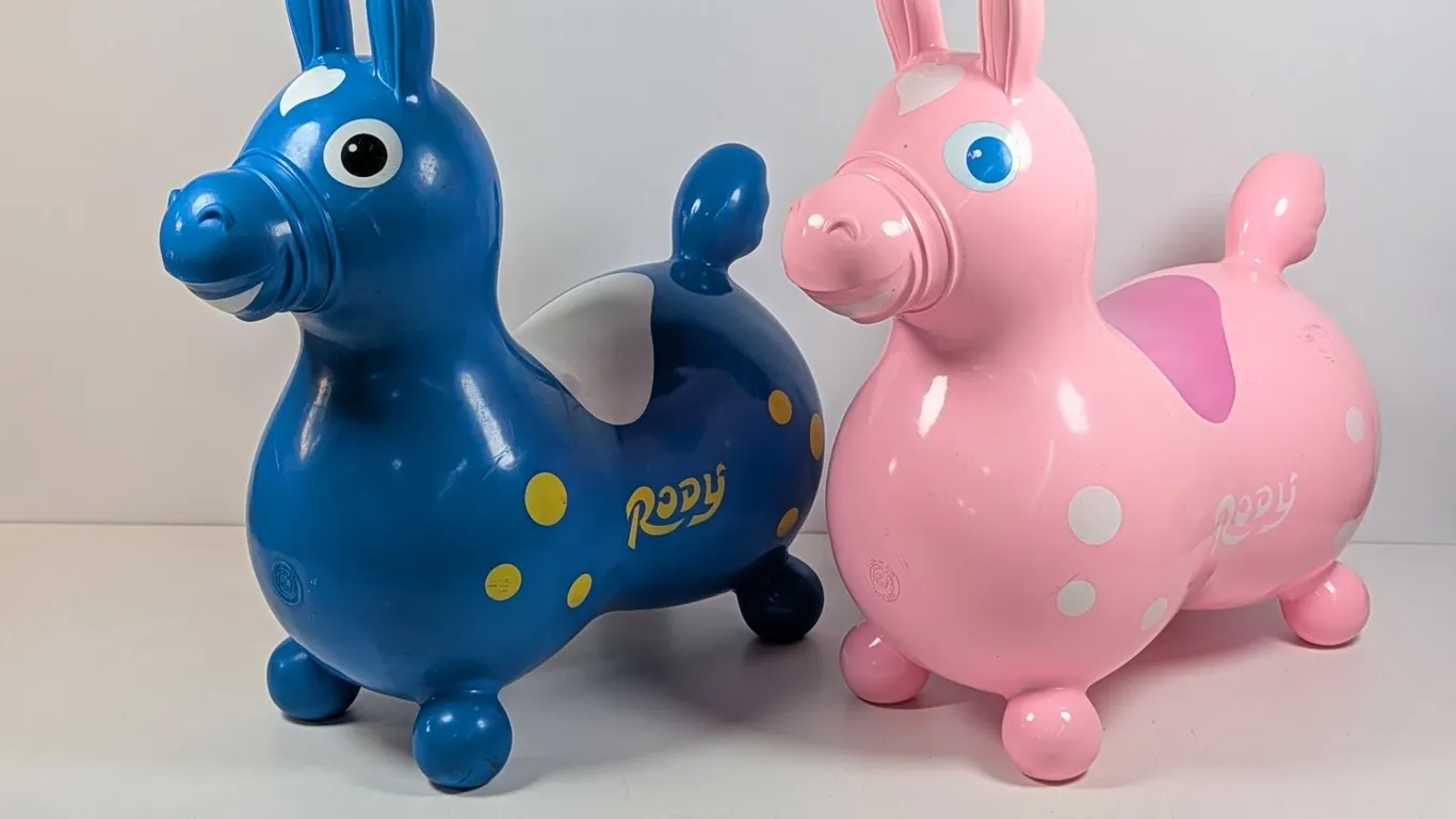 Pair of Rody Inflatable Hopping Horses