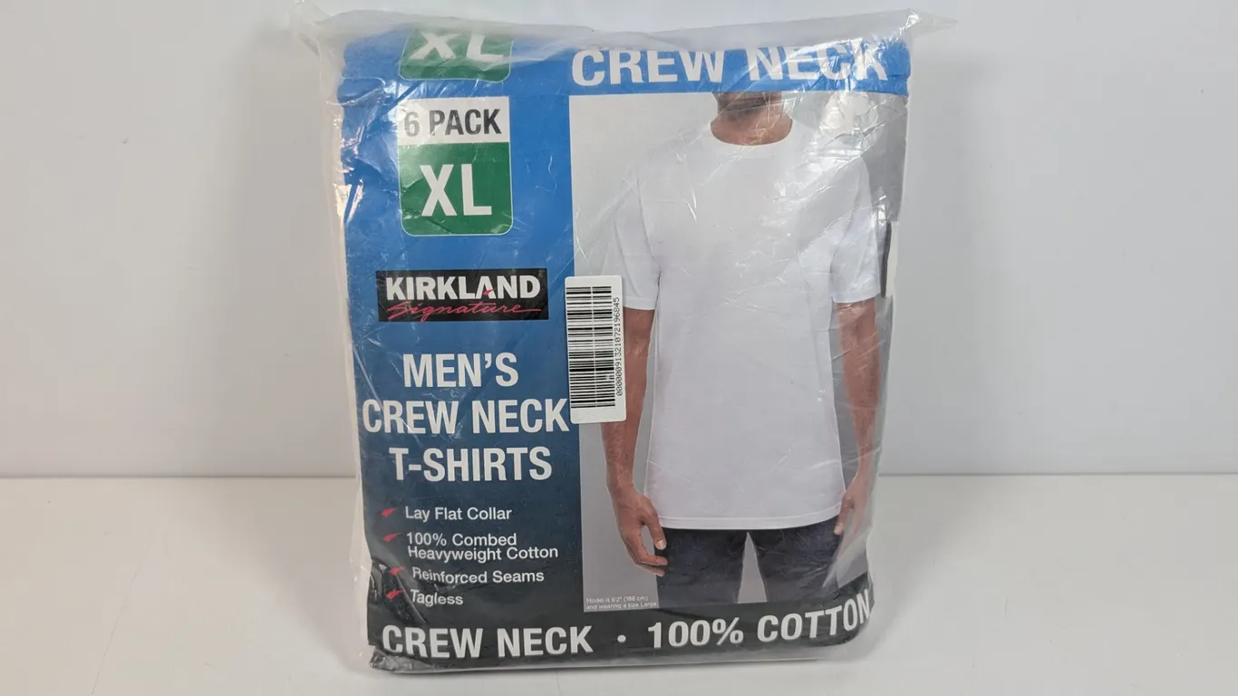Kirkland Signature Men's Crew Neck T-Shirts, 6-Pack, XL