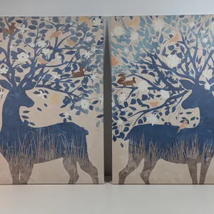 Pjätteryd Deer Tree Wall Art Canvas Duo