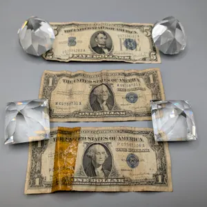 Lot of Three US Silver Certificates: 1934 $5, 1957 $1 (Series A), 1957 $1 (Series B)