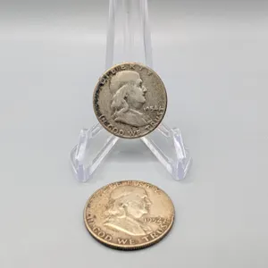 Two Benjamin Franklin 90% Silver Half Dollars