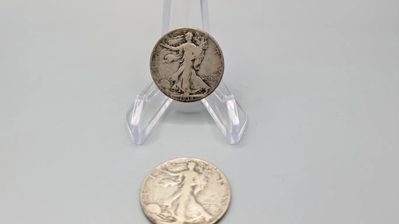 Two Walking Liberty Half Dollars - 1938 and 1946