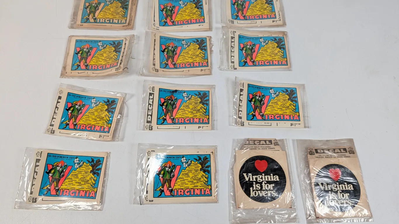 Vintage Virginia Decal Collection