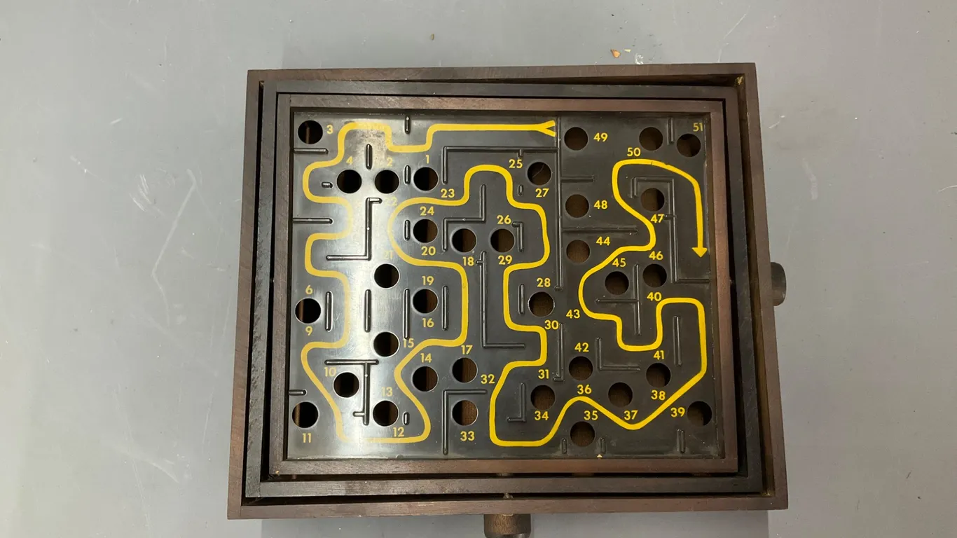Vintage Wooden Maze Game