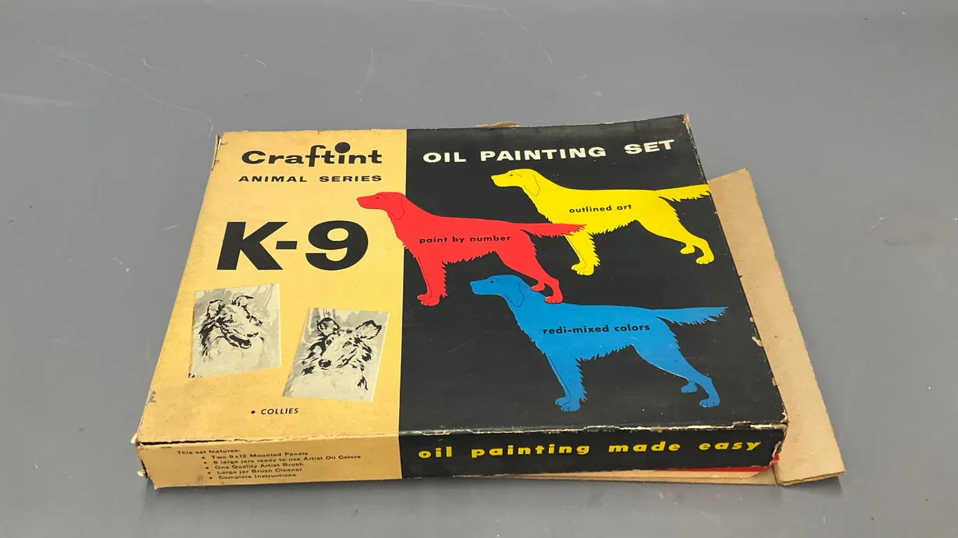 Vintage Craftint K-9 Animal Series Paint-by-Number Set