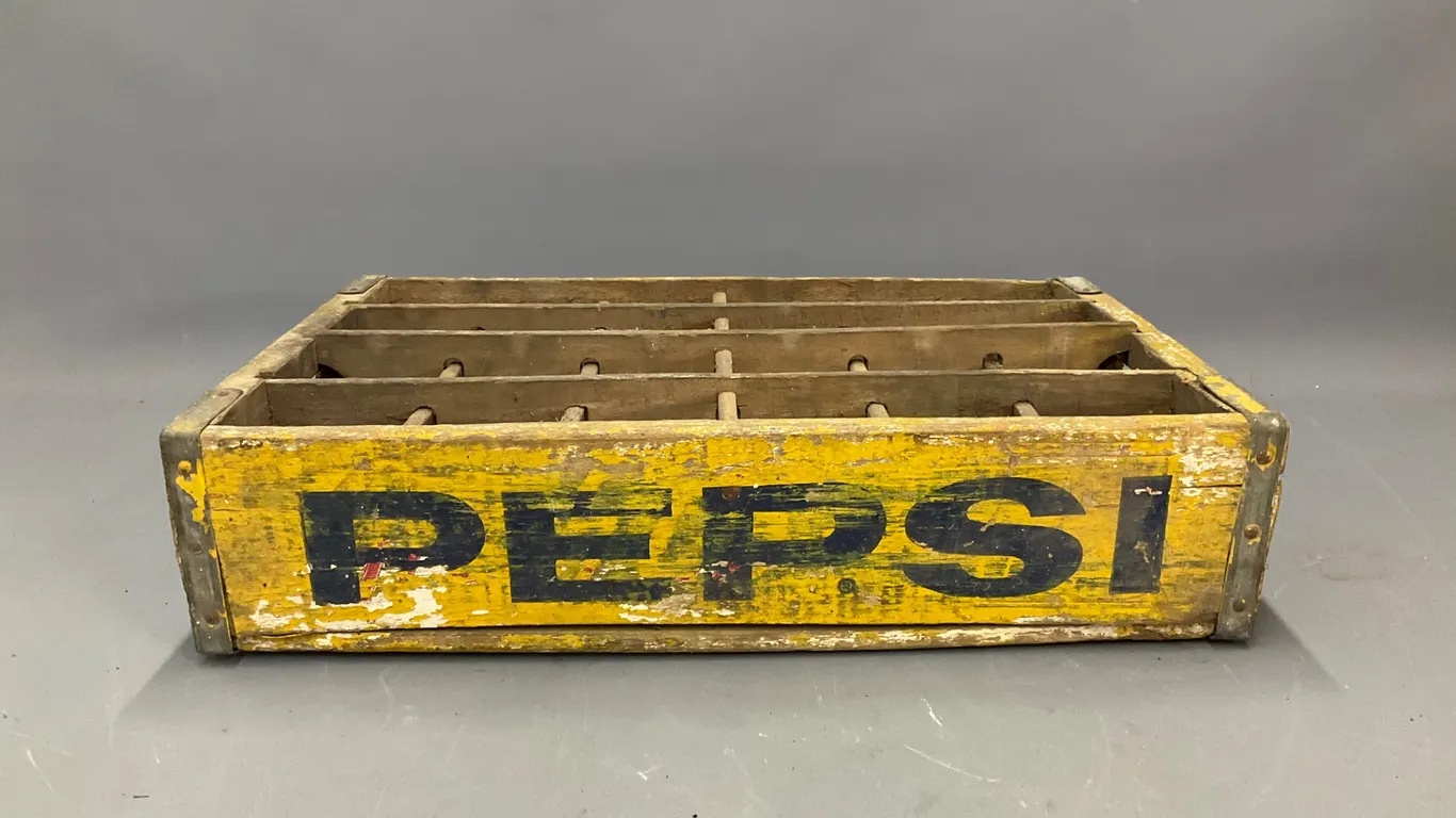 Vintage Pepsi Wooden Bottle Crate