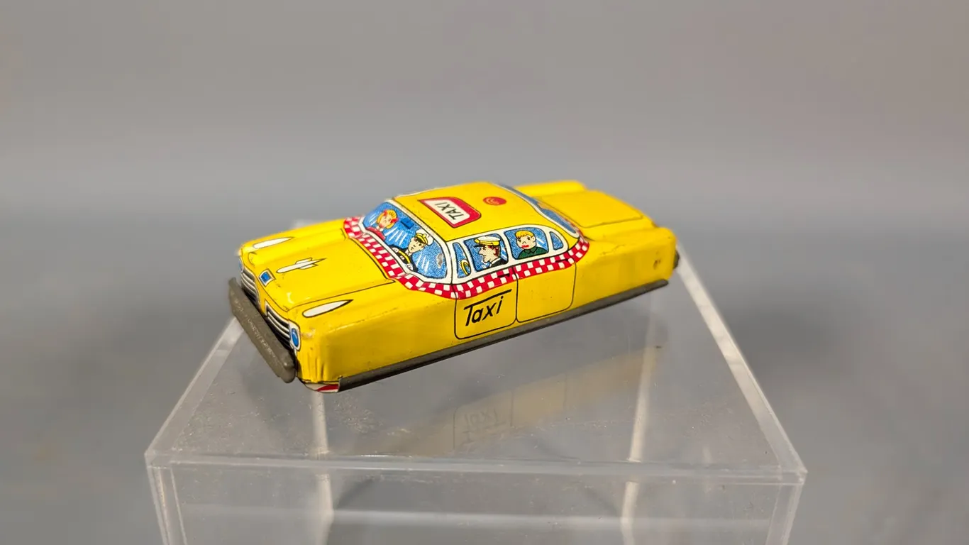 Vintage 1970 Lerden Japon Mali Tin Taxi Toy Car