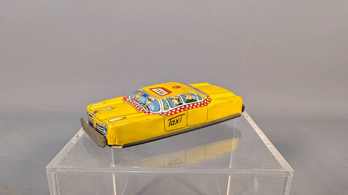Vintage 1970 Lerden Japon Mali Tin Toy Taxi