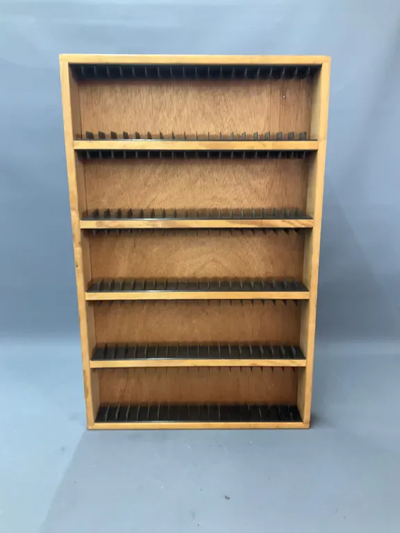 Vintage Wooden Media Storage Rack
