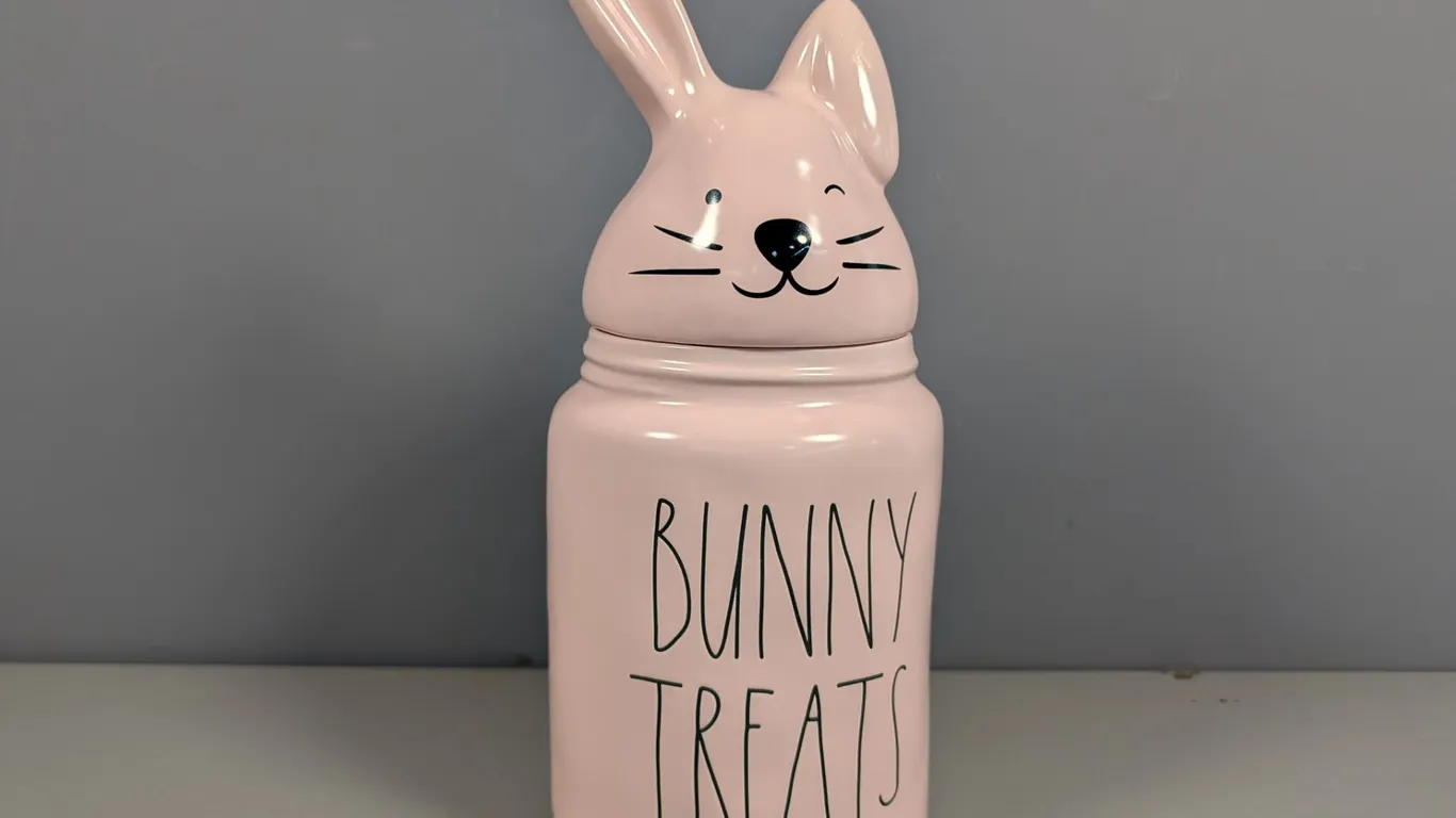 Rae Dunn Bunny Treats Ceramic Jar