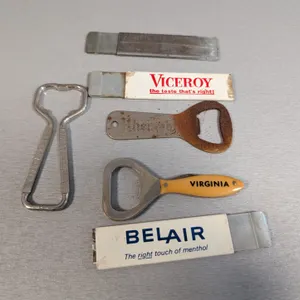 Assorted Vintage Bottle Openers and Advertising Items