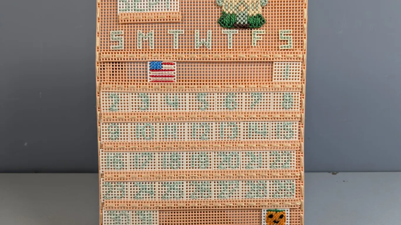 Needlepoint Plastic Canvas Perpetual Calendar