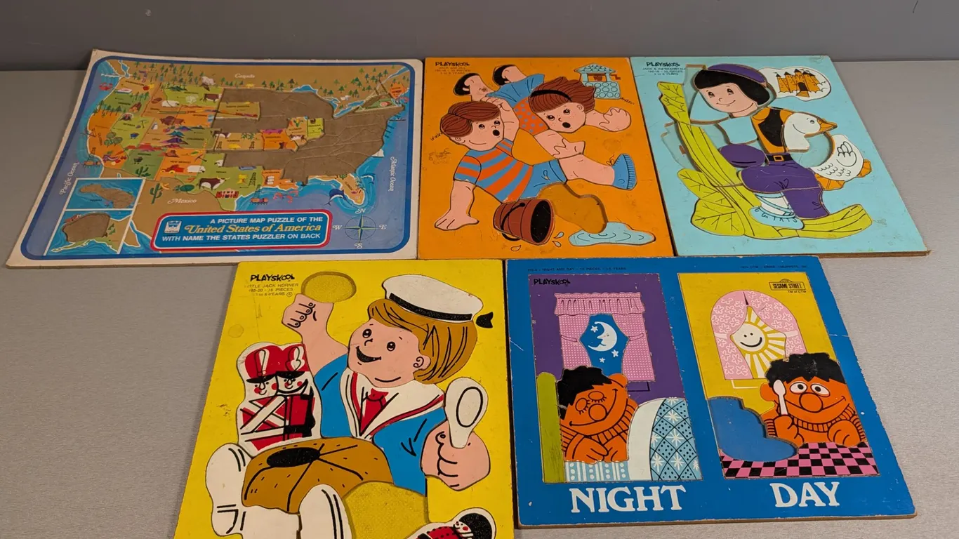 Playskool Wooden Peg Puzzles Lot of 5