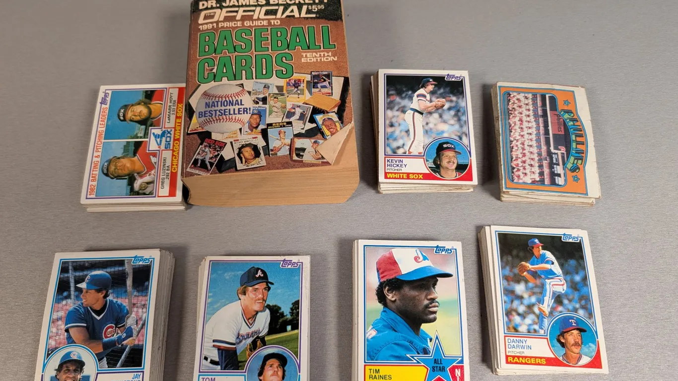 Vintage Baseball Card Collection with 1991 Price Guide