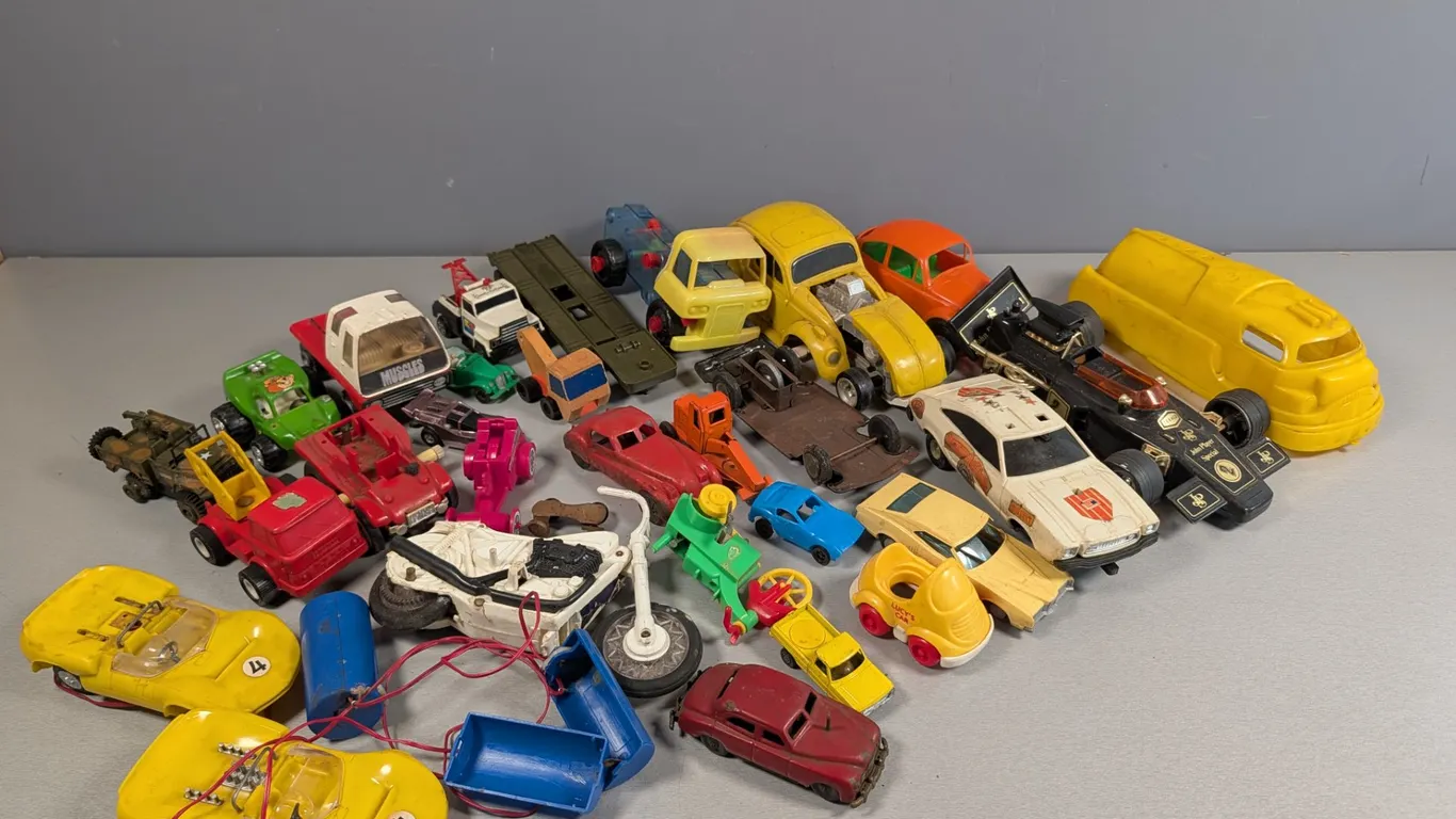 Assortment of Vintage Toy Vehicles