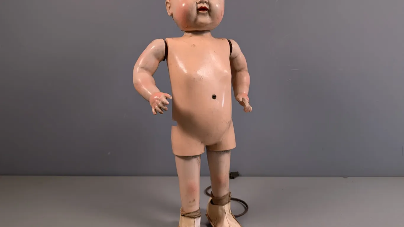 Vintage Mechanical Walking Doll