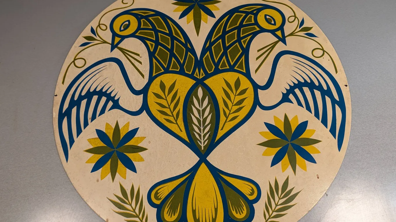 Hex-Pix Double Bird Decorative Wall Plaque