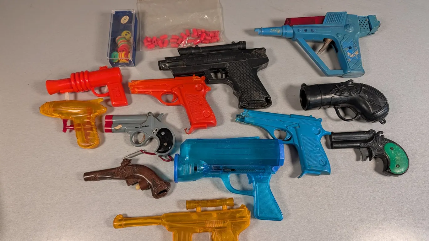 Collection of Assorted vintage Plastic Toy Guns