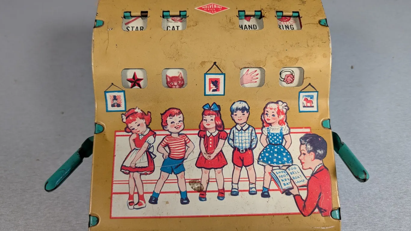 Wolverine See and Spell Tin Toy