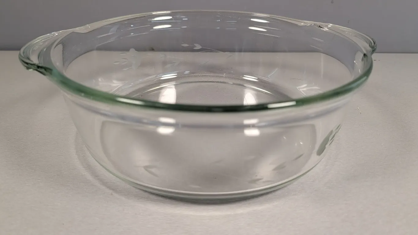 Princess House Simax Etched Glass Bowl