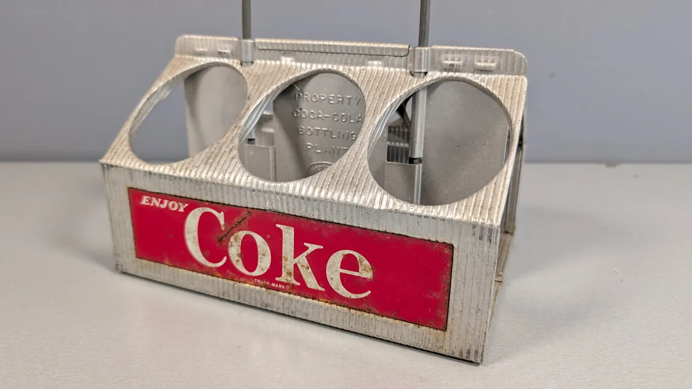 Vintage Coca-Cola Aluminum Bottle Carrier
