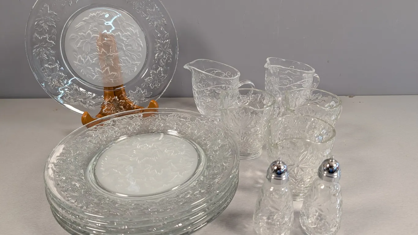 Princess House Fantasia Clear Glass Dinnerware