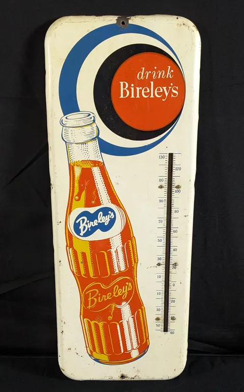 TIN THERMOMETER SIGN DRINK BIRELEY'S ORANGE