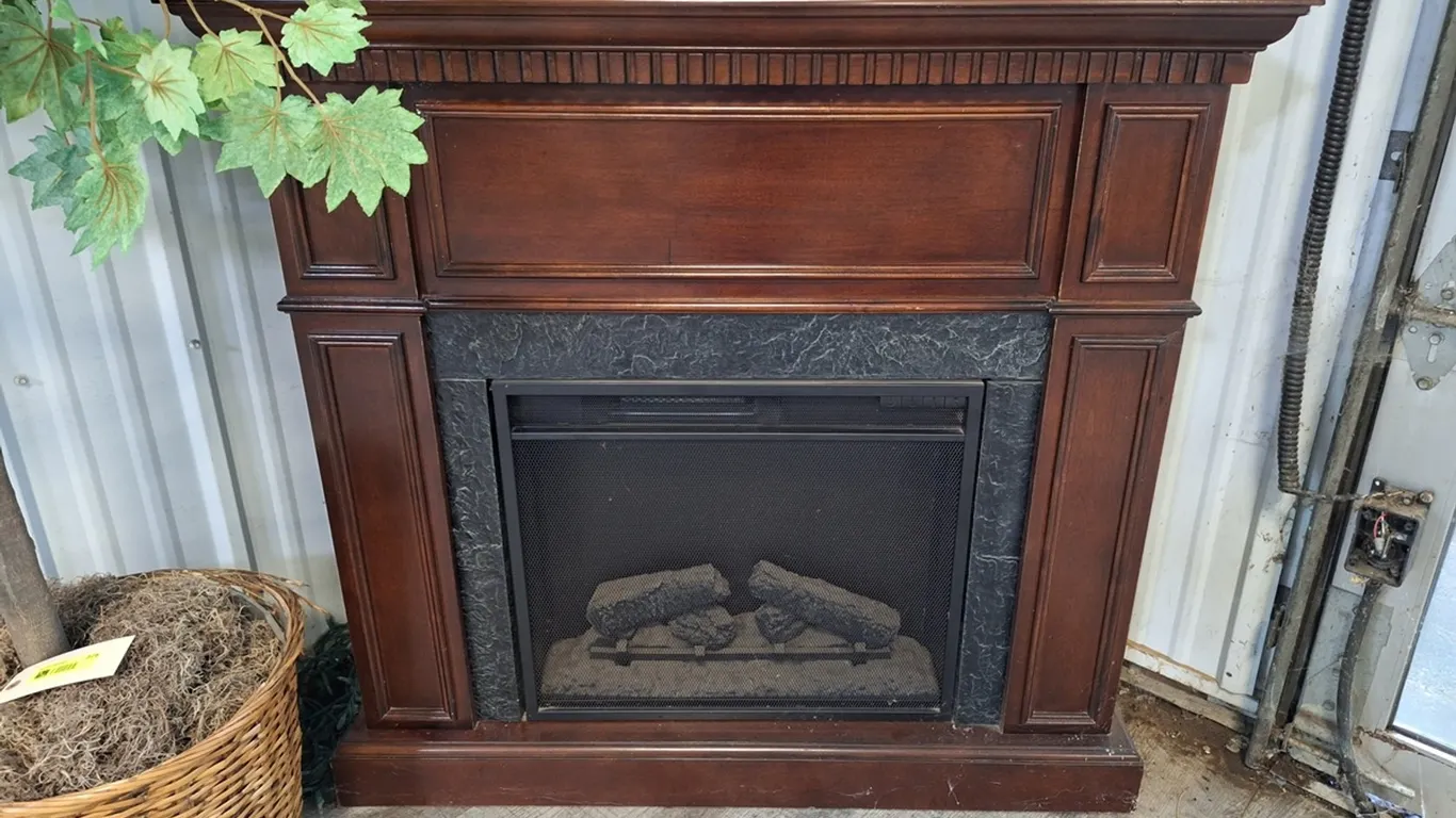 Wood Electric Fireplace, 43"x13"x40"