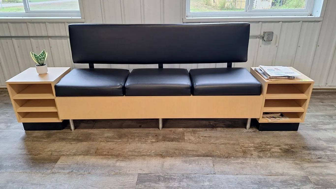 6' Waiting Room Sofa with 2 End Tables