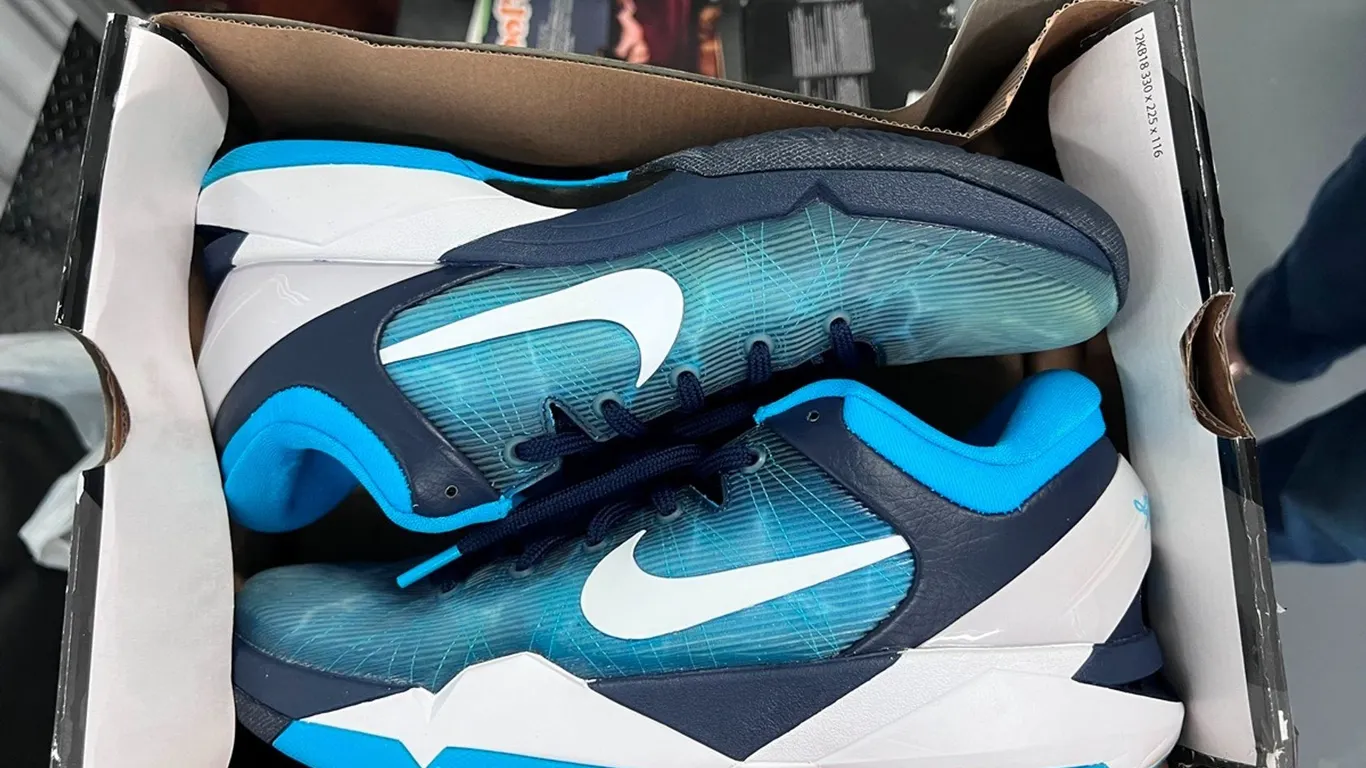 Nike Nike Zoom Kobe VII Obsidian/White-Bl Gry-Current Blue