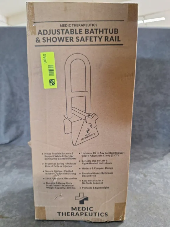 Medic Therapeutics Adjustable Bath Tub and Shower Safety Rail