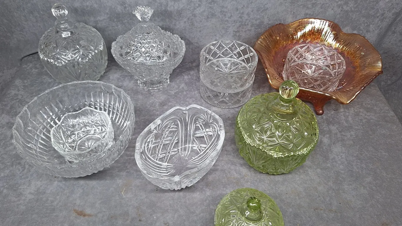 Assorted Glass Candy Dishes